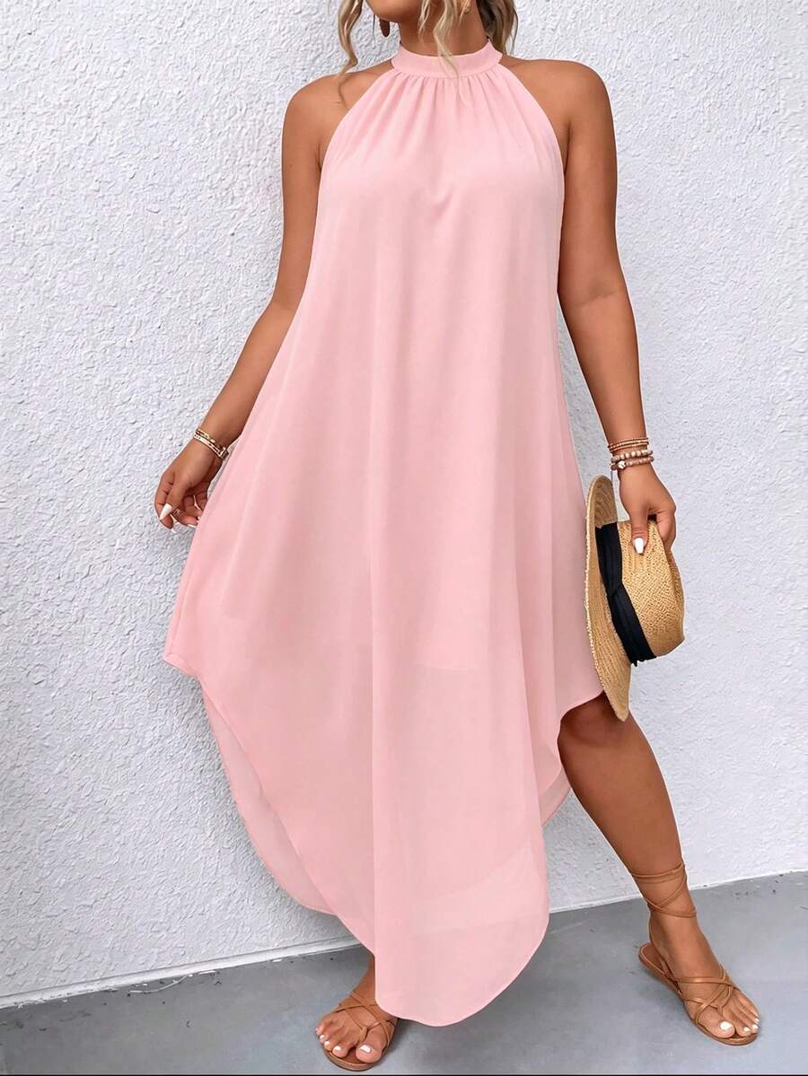 Ondine™ | Asymmetric Halter Maxi Dress