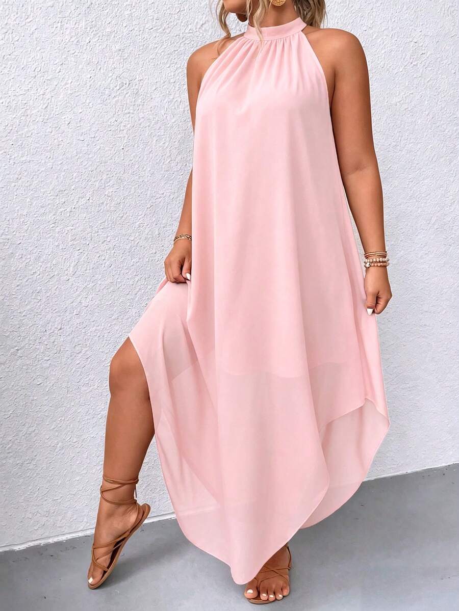 Ondine™ | Asymmetric Halter Maxi Dress