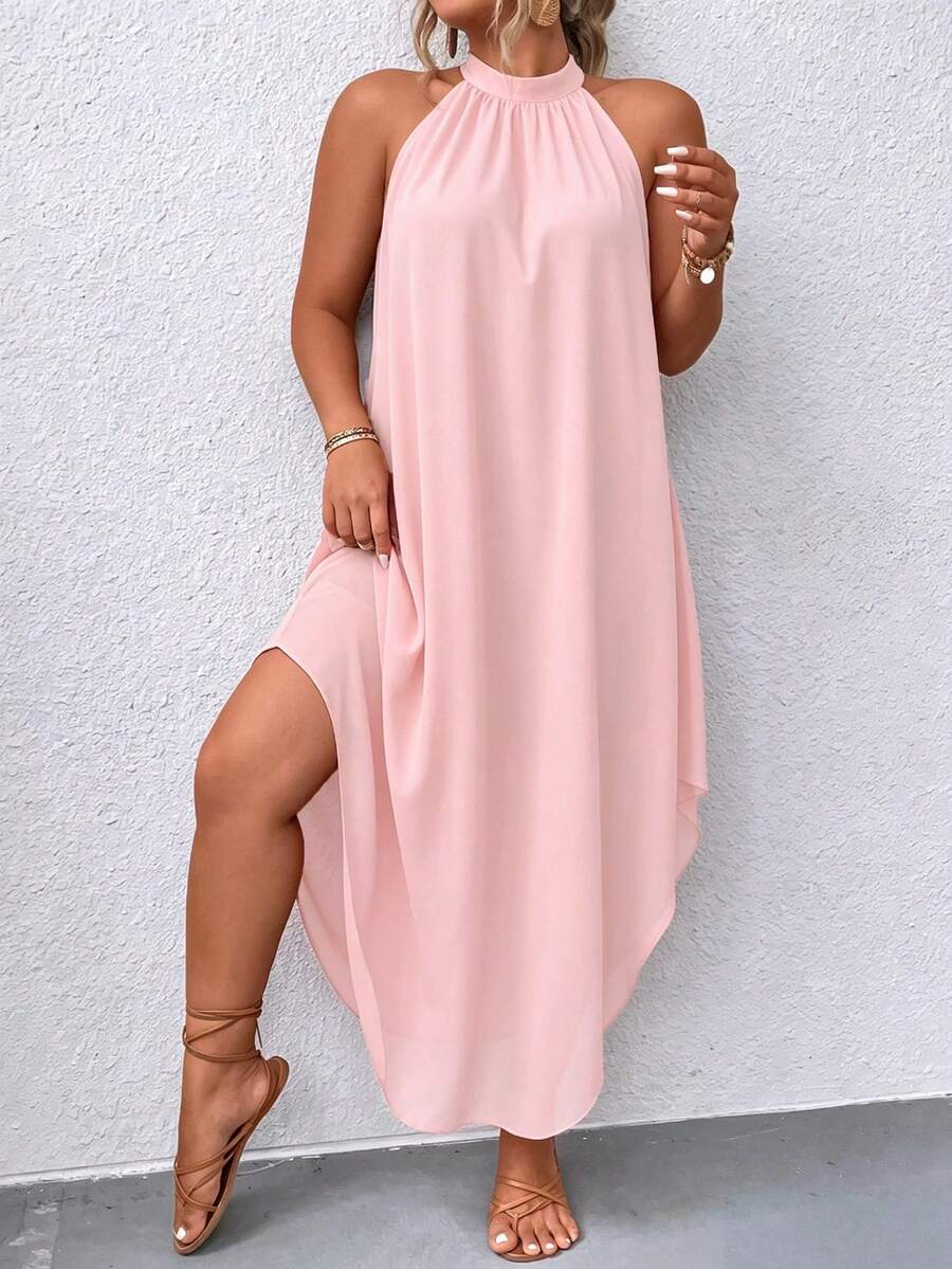 Ondine™ | Asymmetric Halter Maxi Dress