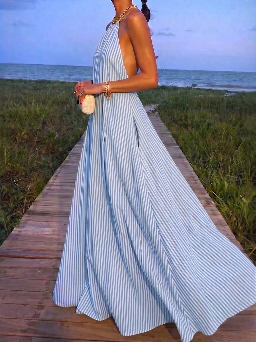 Greta™ | Halter Pocket Maxi Dress