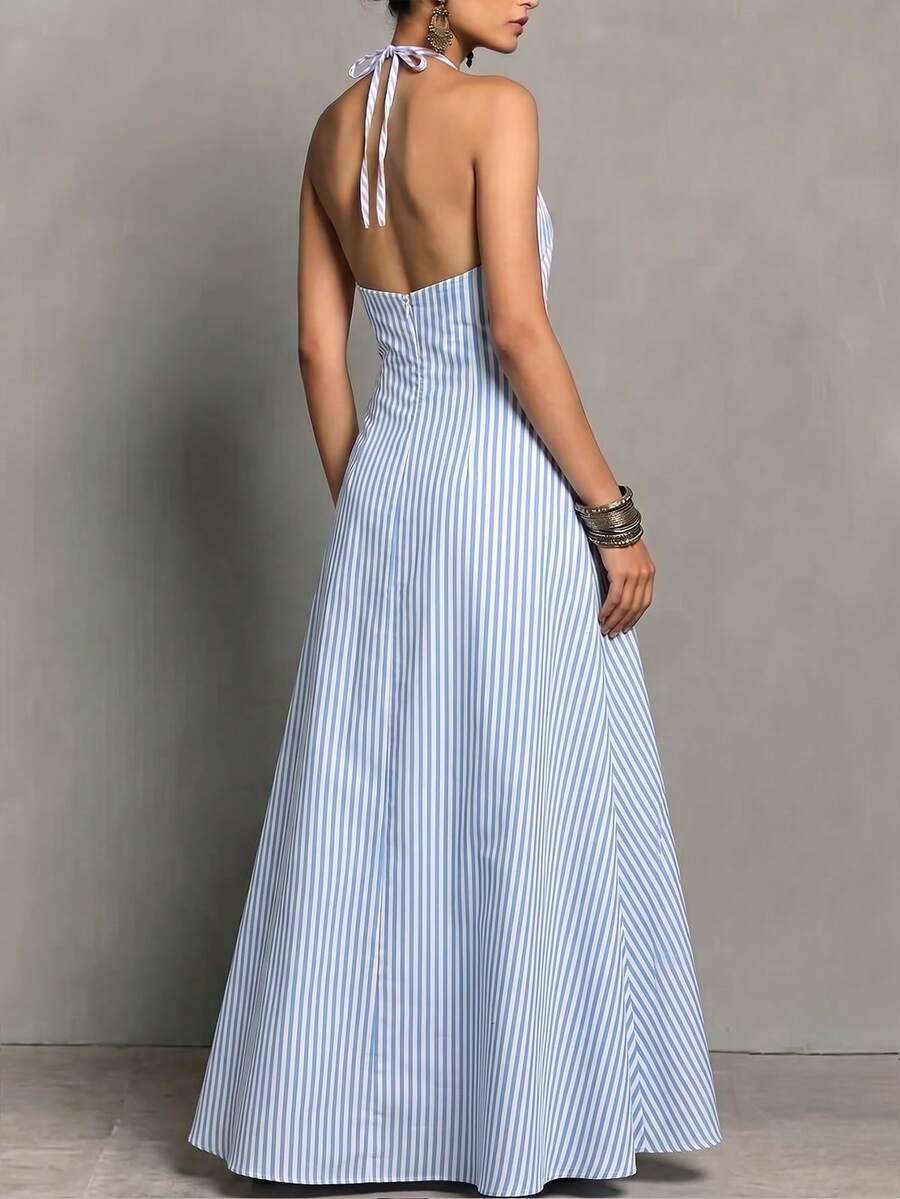 Greta™ | Halter Pocket Maxi Dress