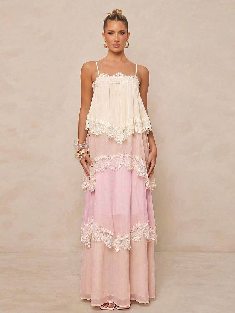 Wisteria™ | Tiered Lace Maxi Dress