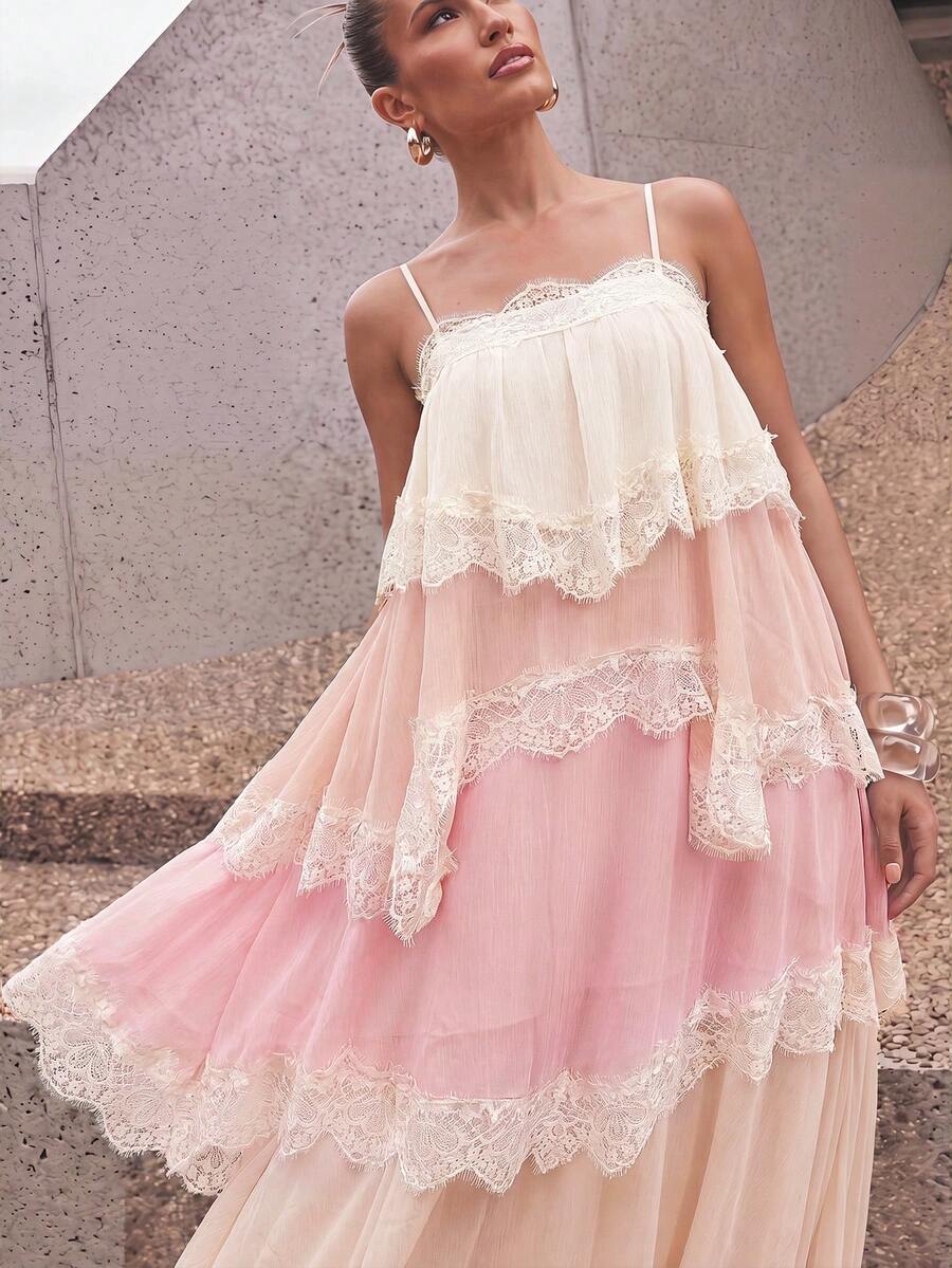 Wisteria™ | Tiered Lace Maxi Dress