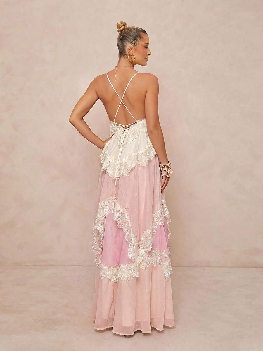 Wisteria™ | Tiered Lace Maxi Dress