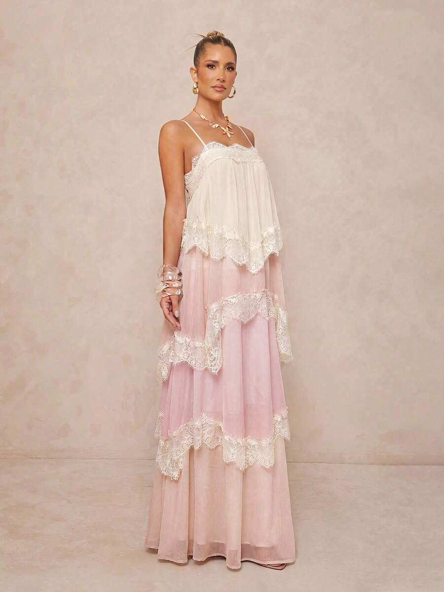 Wisteria™ | Tiered Lace Maxi Dress