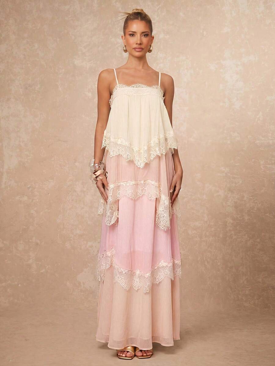 Wisteria™ | Tiered Lace Maxi Dress