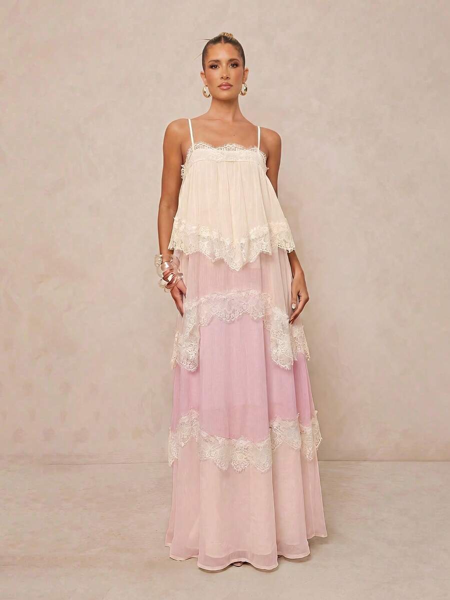 Wisteria™ | Tiered Lace Maxi Dress