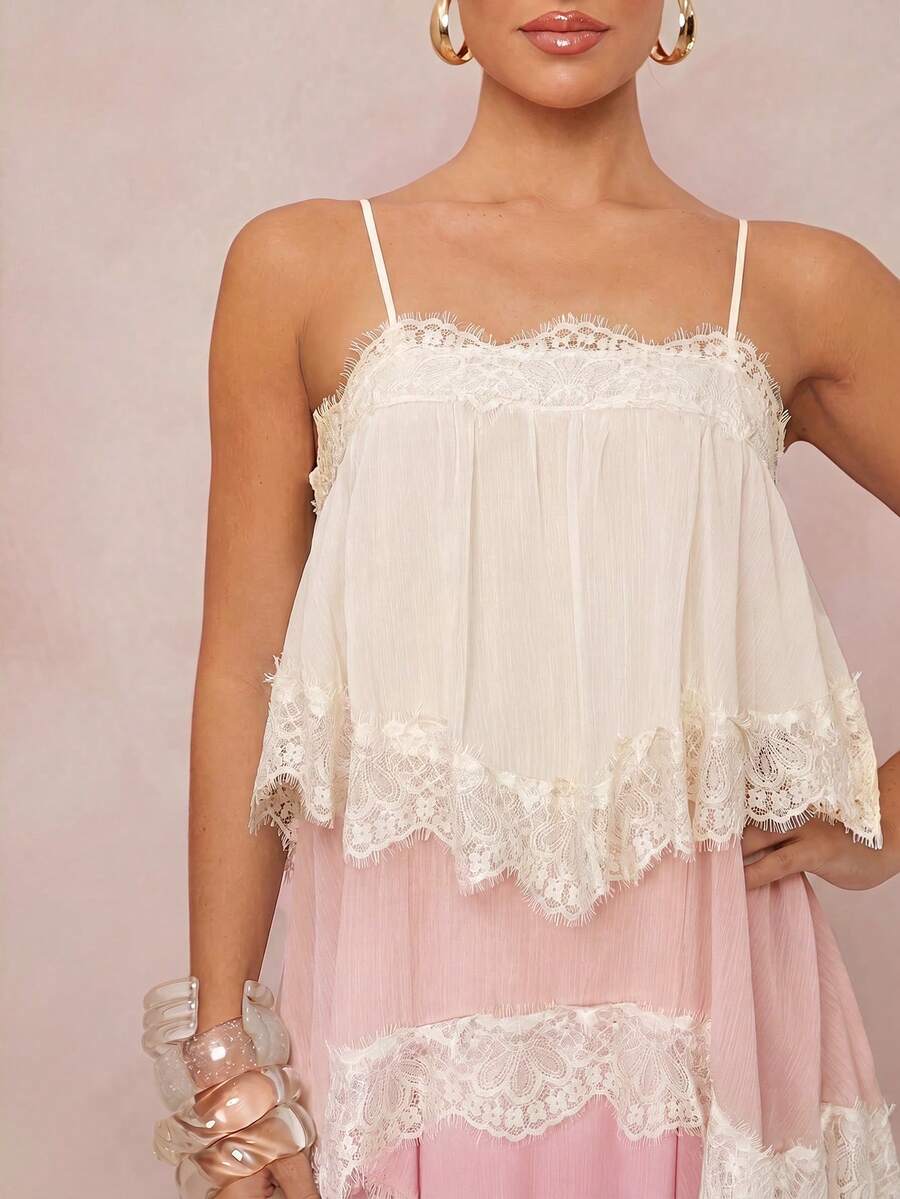 Wisteria™ | Tiered Lace Maxi Dress