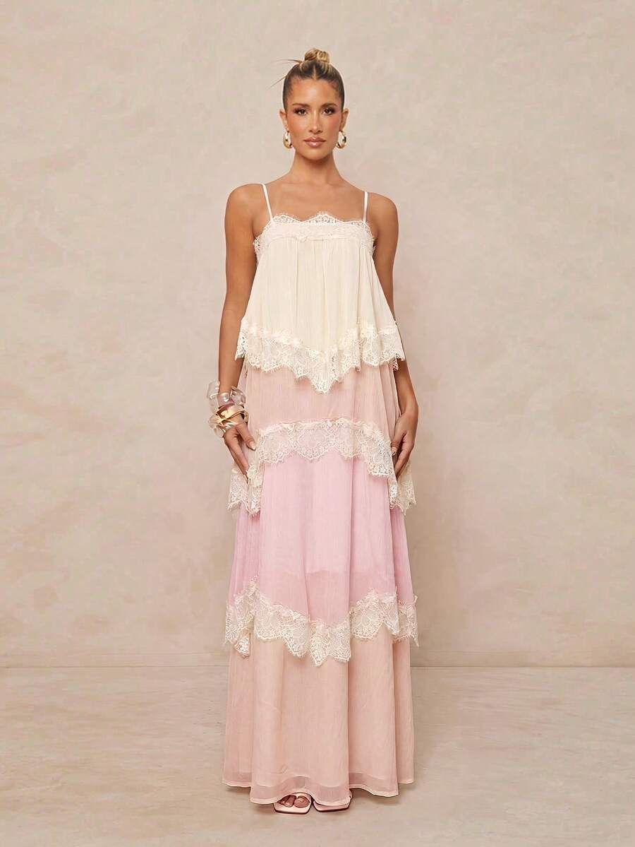 Wisteria™ | Tiered Lace Maxi Dress