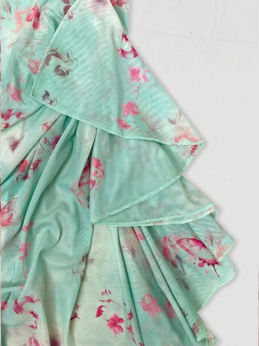 Anika™ | Ruffle Hem Floral Midi Dress
