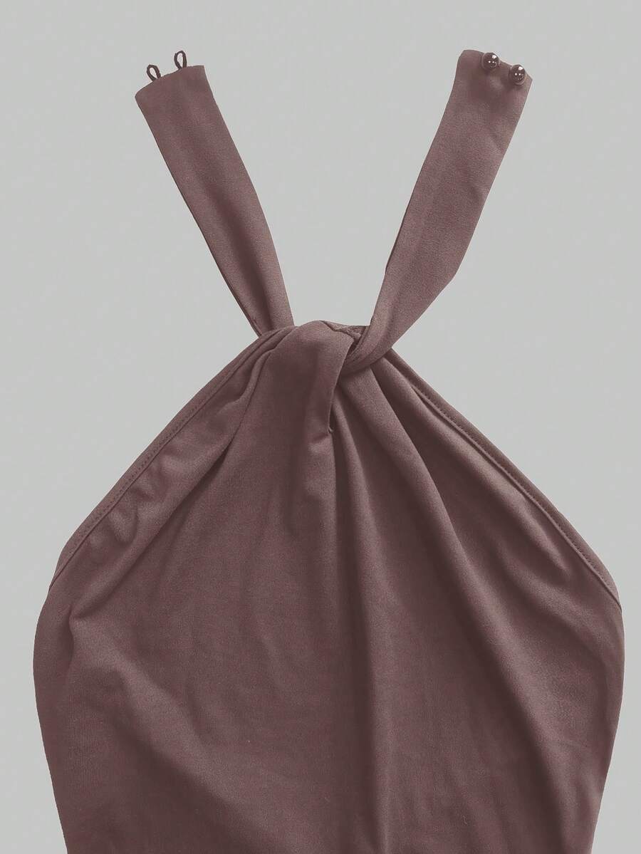 Oriel™ | Twist Halter Mermaid Maxi Dress