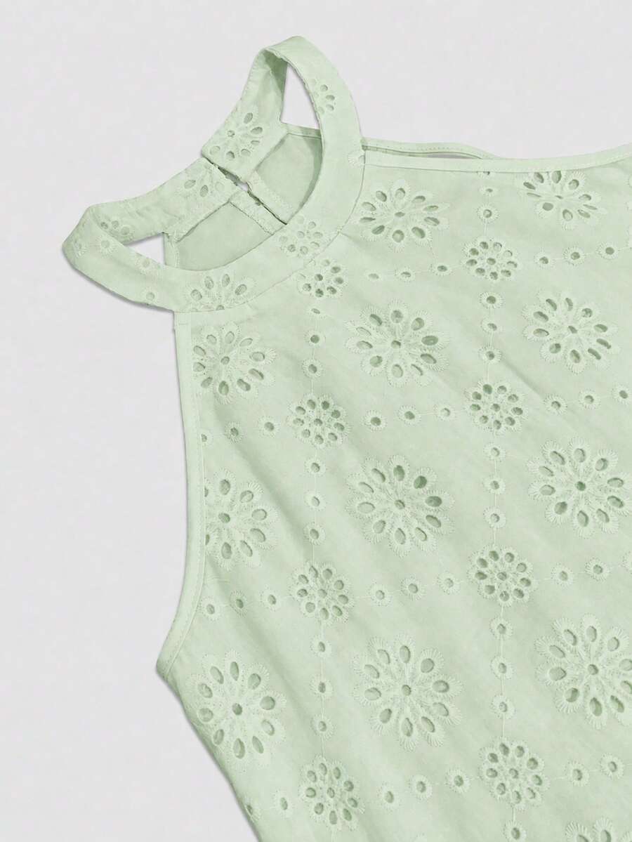 Henley™ | Eyelet Keyhole Halter Mini Dress