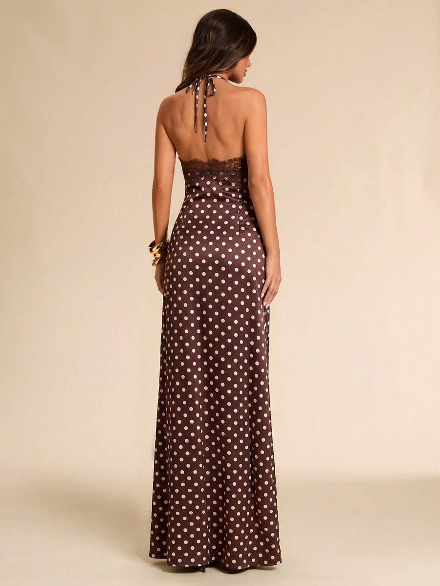 Giselle™ | Halter Lace Maxi Dress
