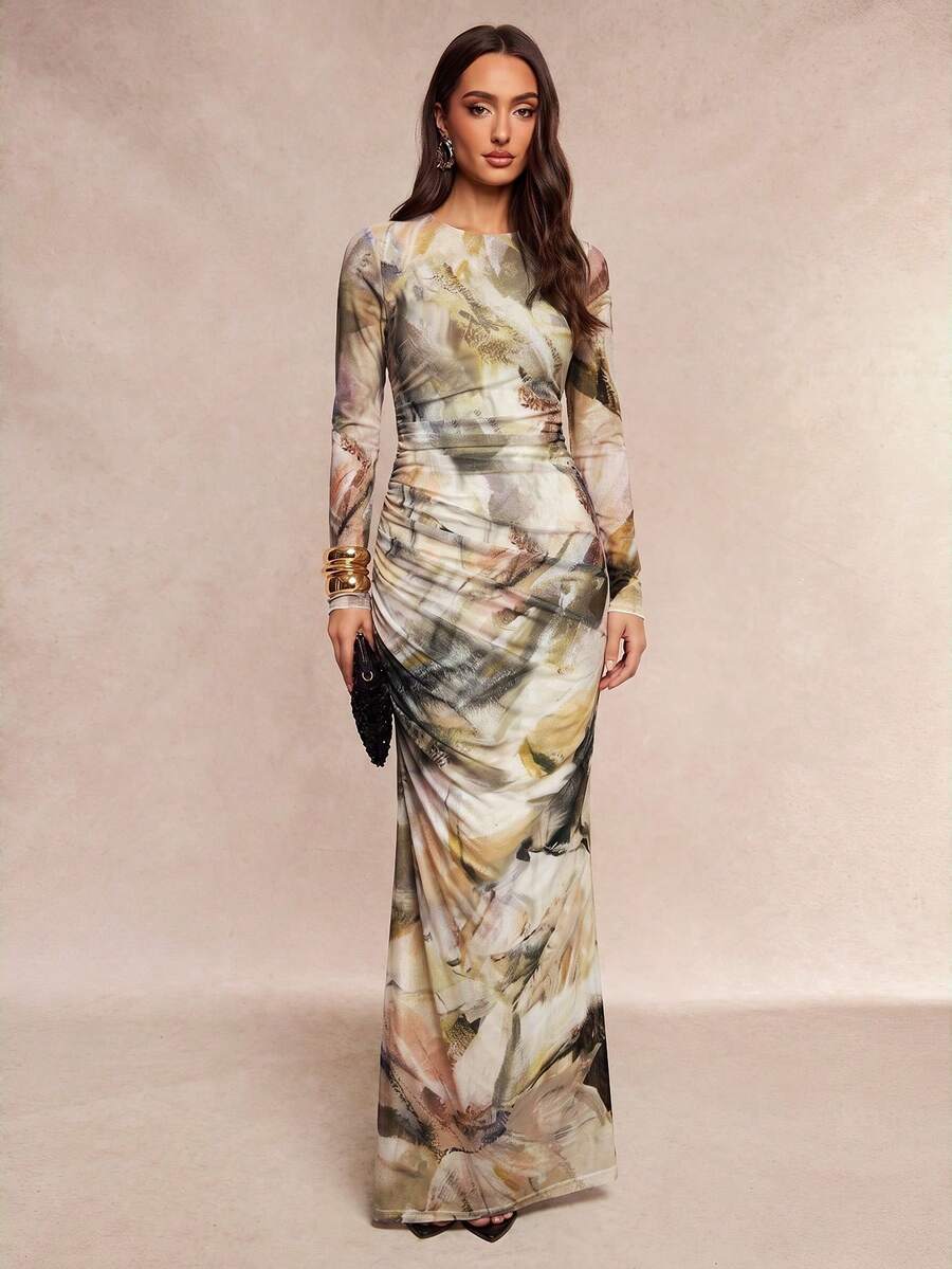 Saskia™ | Pleated Mermaid Maxi Dress