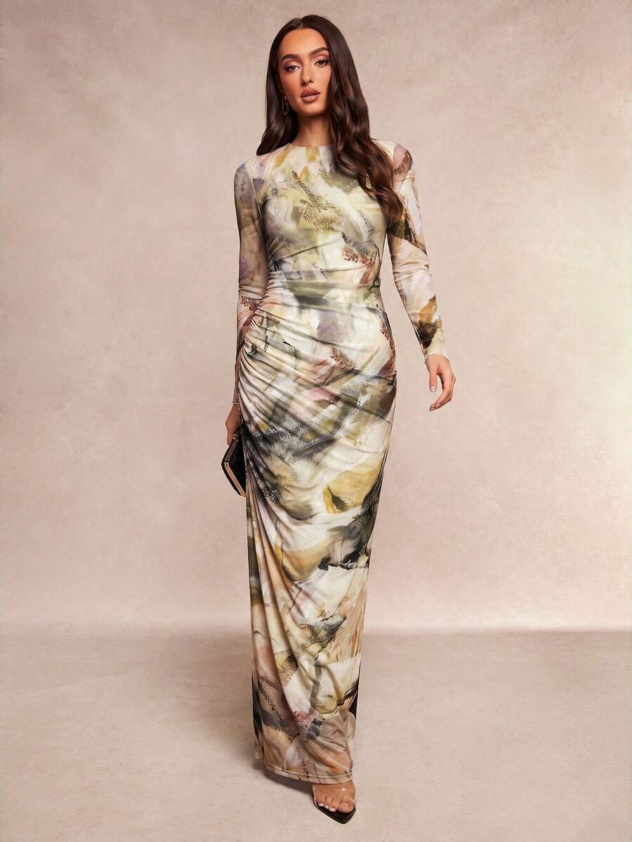 Saskia™ | Pleated Mermaid Maxi Dress