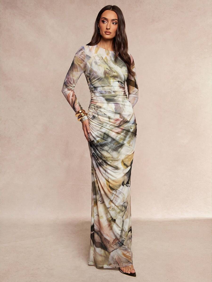 Saskia™ | Pleated Mermaid Maxi Dress