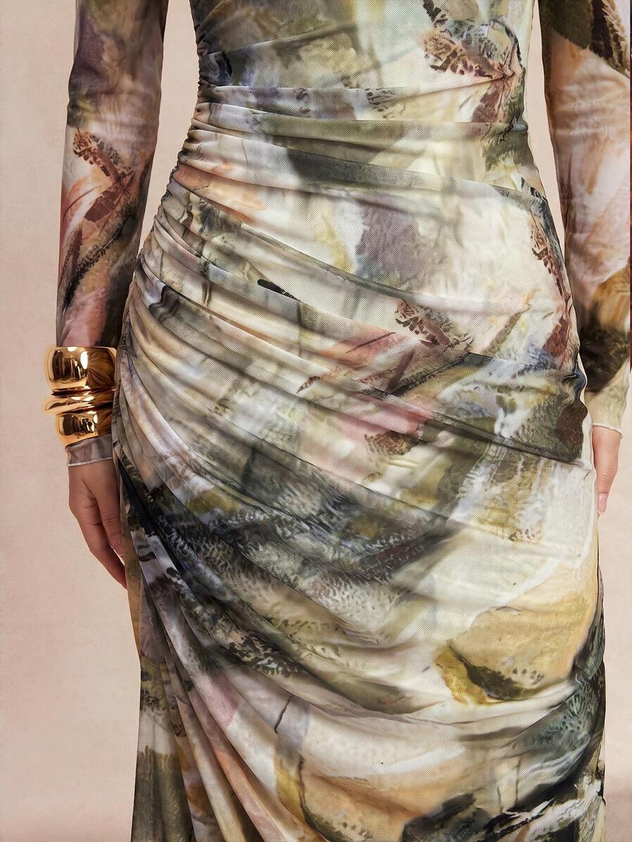 Saskia™ | Pleated Mermaid Maxi Dress