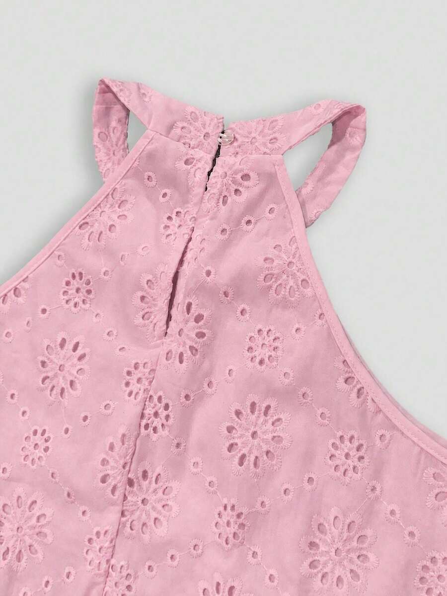 Henley™ | Eyelet Keyhole Halter Mini Dress