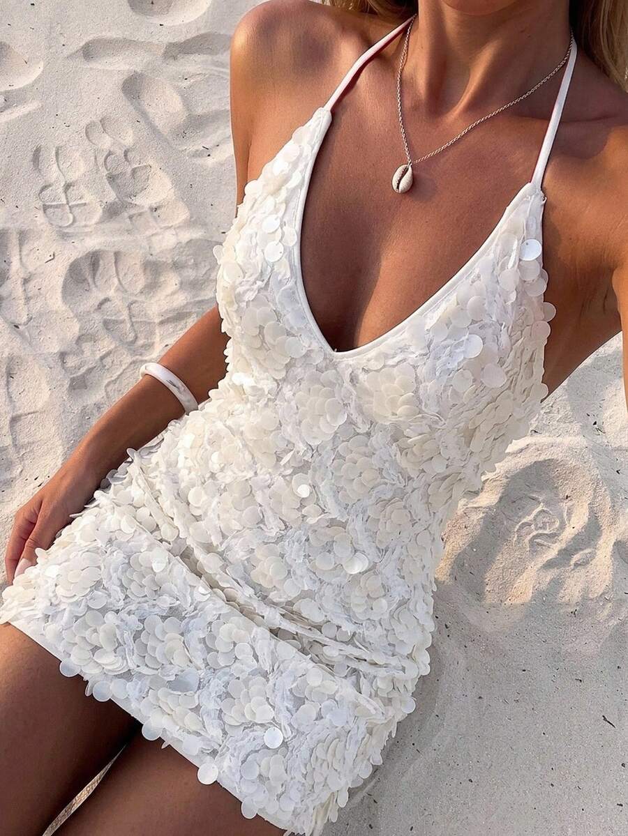 Freya™ | Sequin Halter Mini Dress