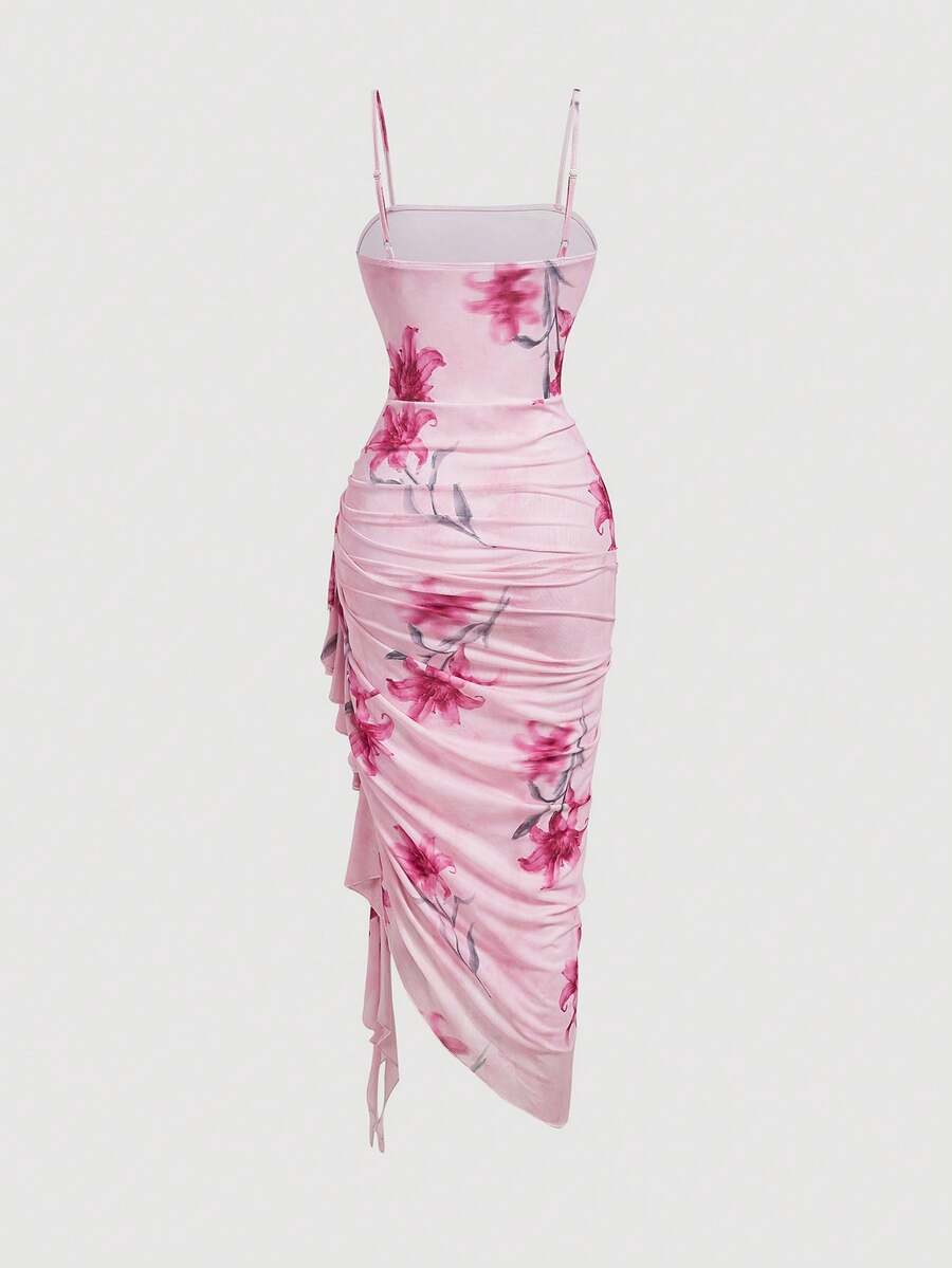 Anika™ | Ruffle Hem Floral Midi Dress