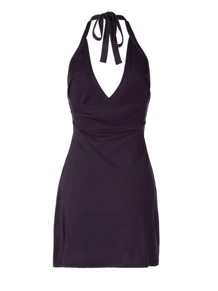 Vivian™ | Ruched V-Neck Mini Dress