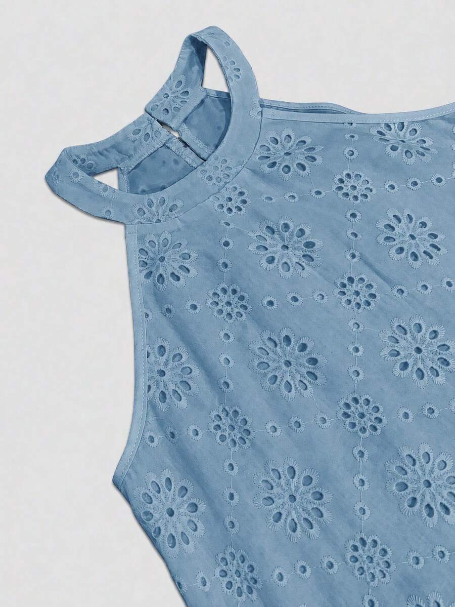 Henley™ | Eyelet Keyhole Halter Mini Dress