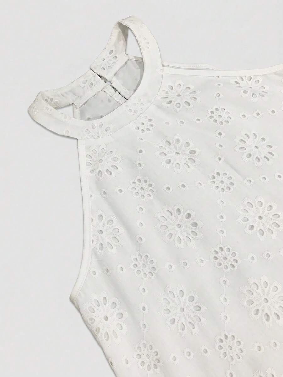 Henley™ | Eyelet Keyhole Halter Mini Dress
