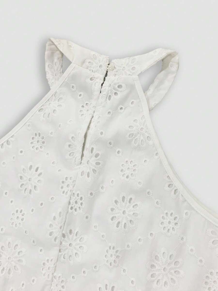 Henley™ | Eyelet Keyhole Halter Mini Dress