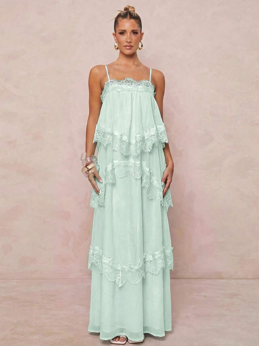 Wisteria™ | Tiered Lace Maxi Dress