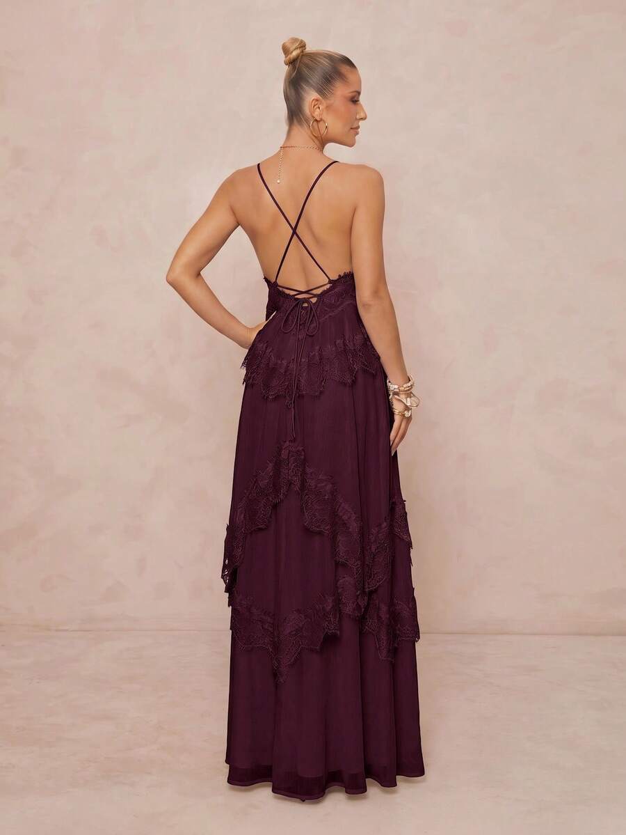 Wisteria™ | Tiered Lace Maxi Dress