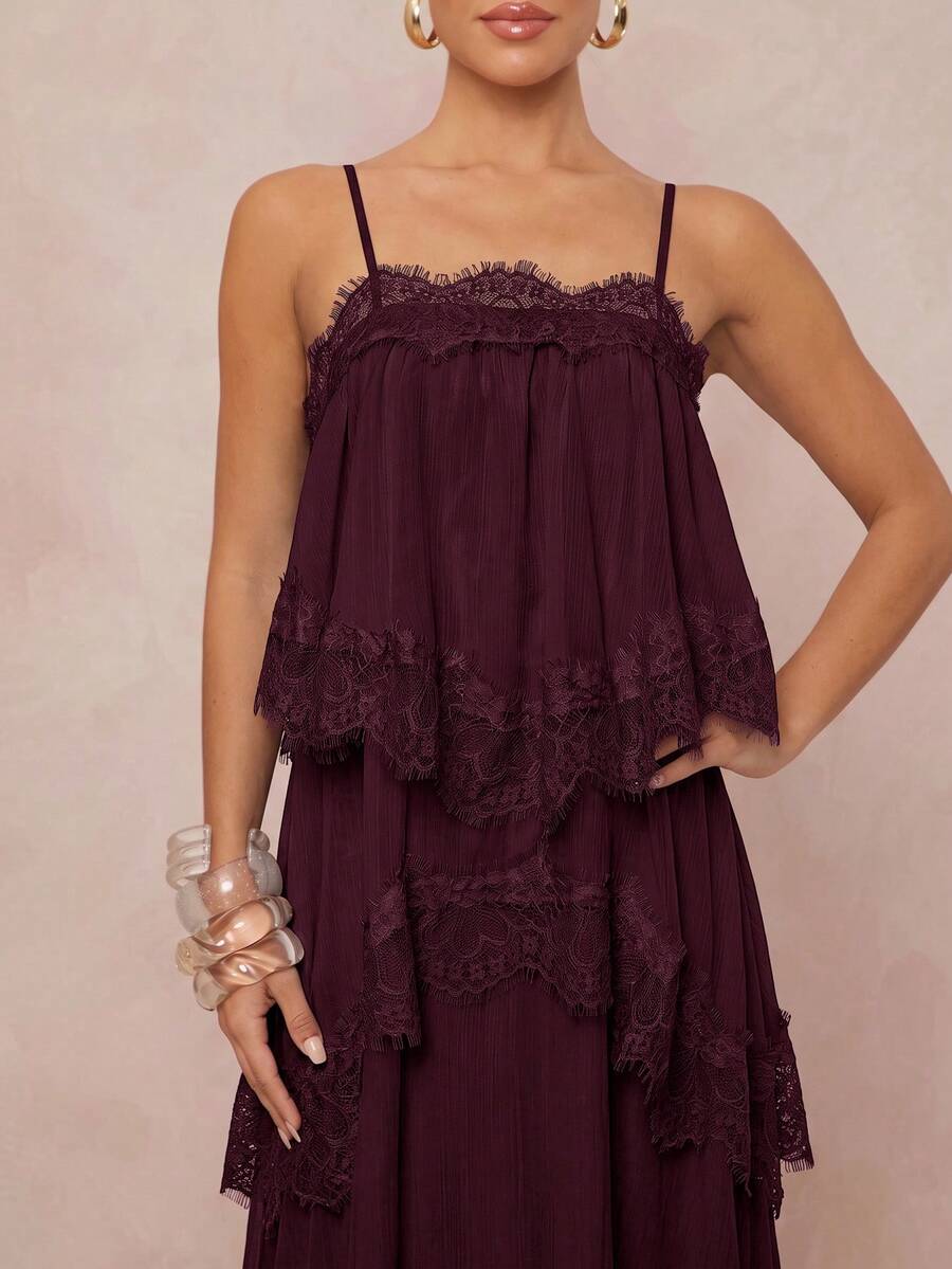 Wisteria™ | Tiered Lace Maxi Dress