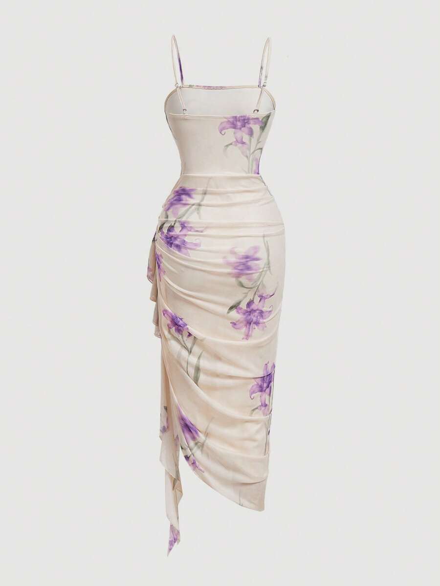 Anika™ | Ruffle Hem Floral Midi Dress