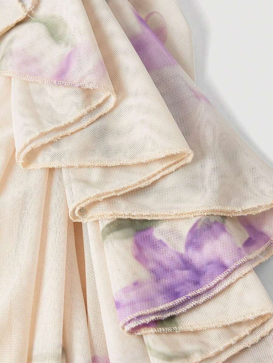 Anika™ | Ruffle Hem Floral Midi Dress