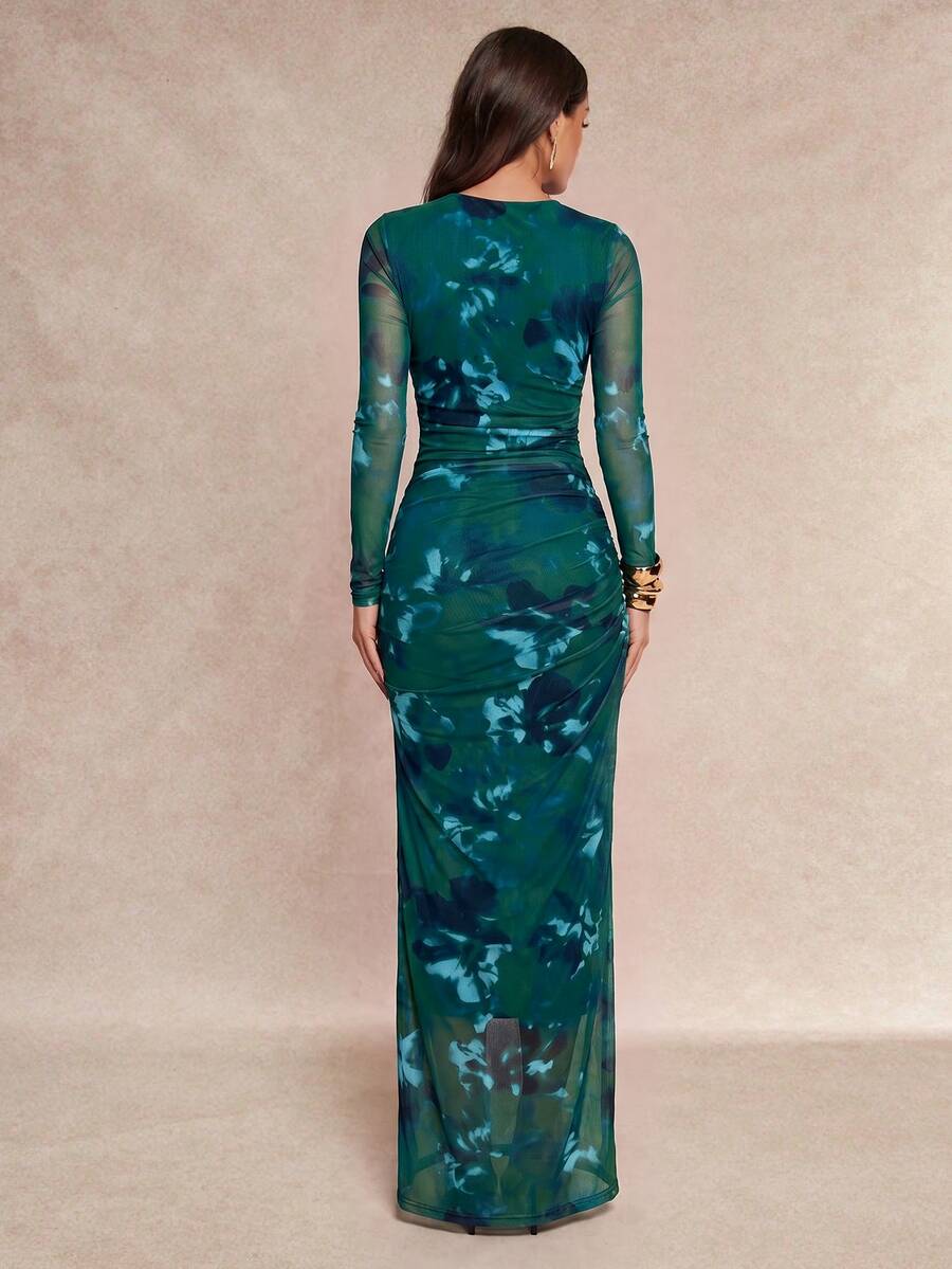 Saskia™ | Pleated Mermaid Maxi Dress