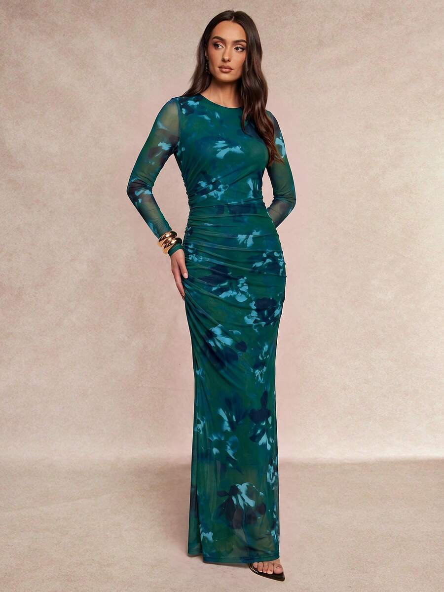 Saskia™ | Pleated Mermaid Maxi Dress