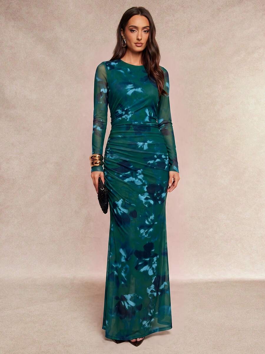 Saskia™ | Pleated Mermaid Maxi Dress