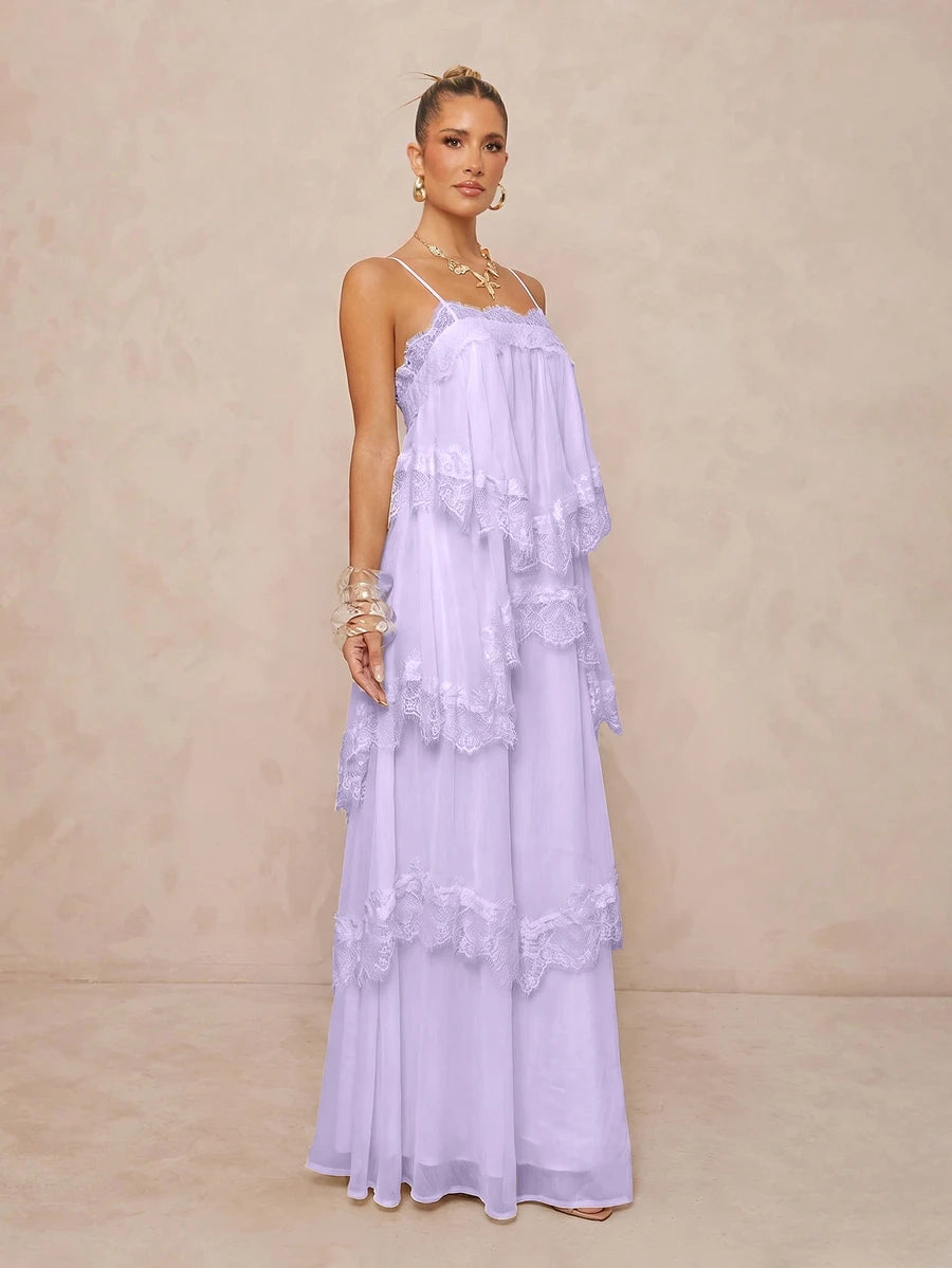 Wisteria™ | Tiered Lace Maxi Dress