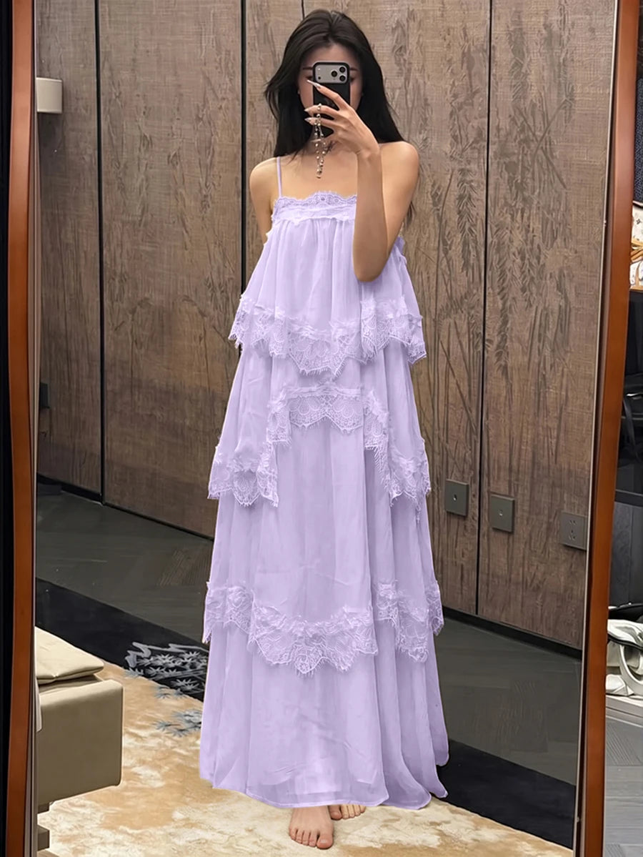 Wisteria™ | Tiered Lace Maxi Dress