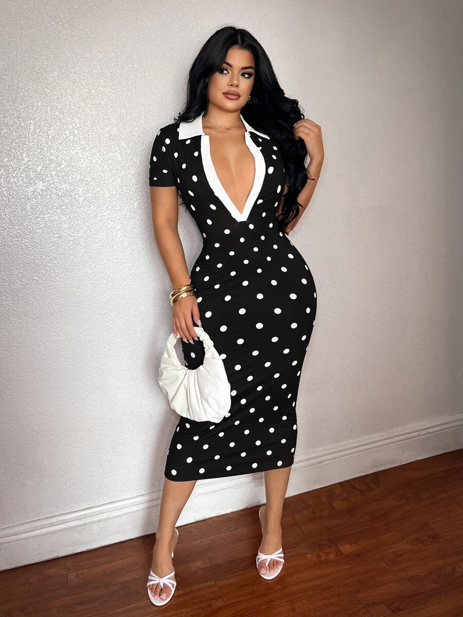 Cosima™ | Striped Polo Midi Dress