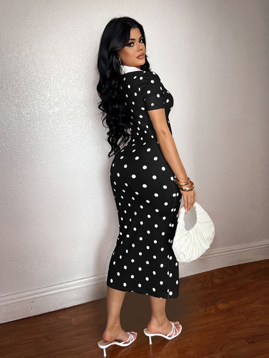 Cosima™ | Striped Polo Midi Dress