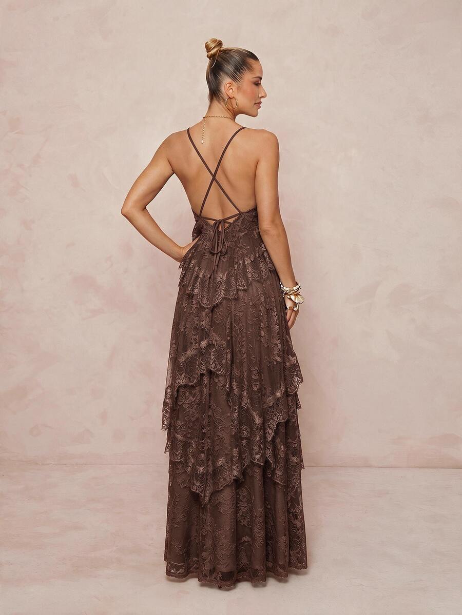 Wisteria™ | Tiered Lace Maxi Dress