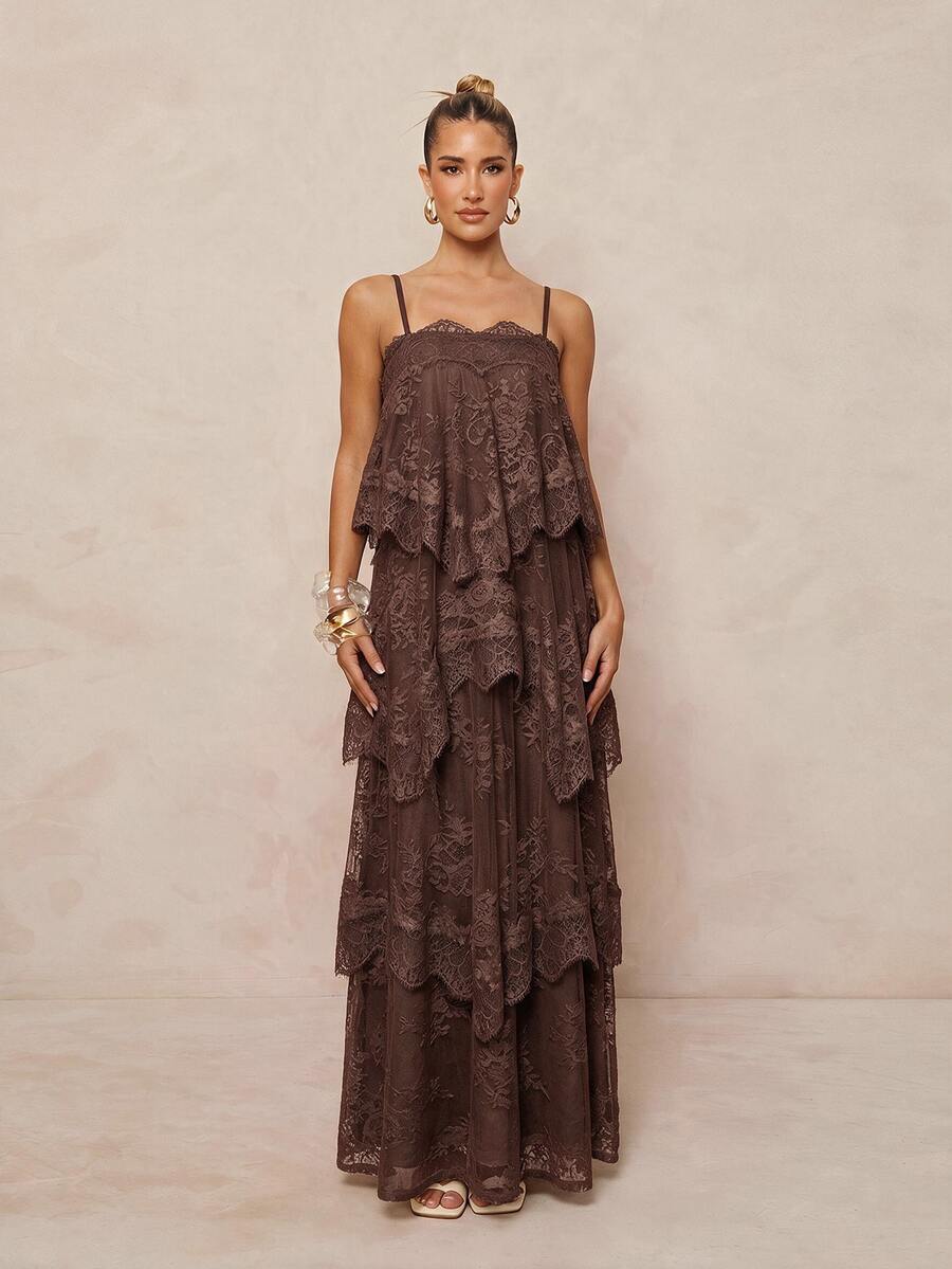Wisteria™ | Tiered Lace Maxi Dress