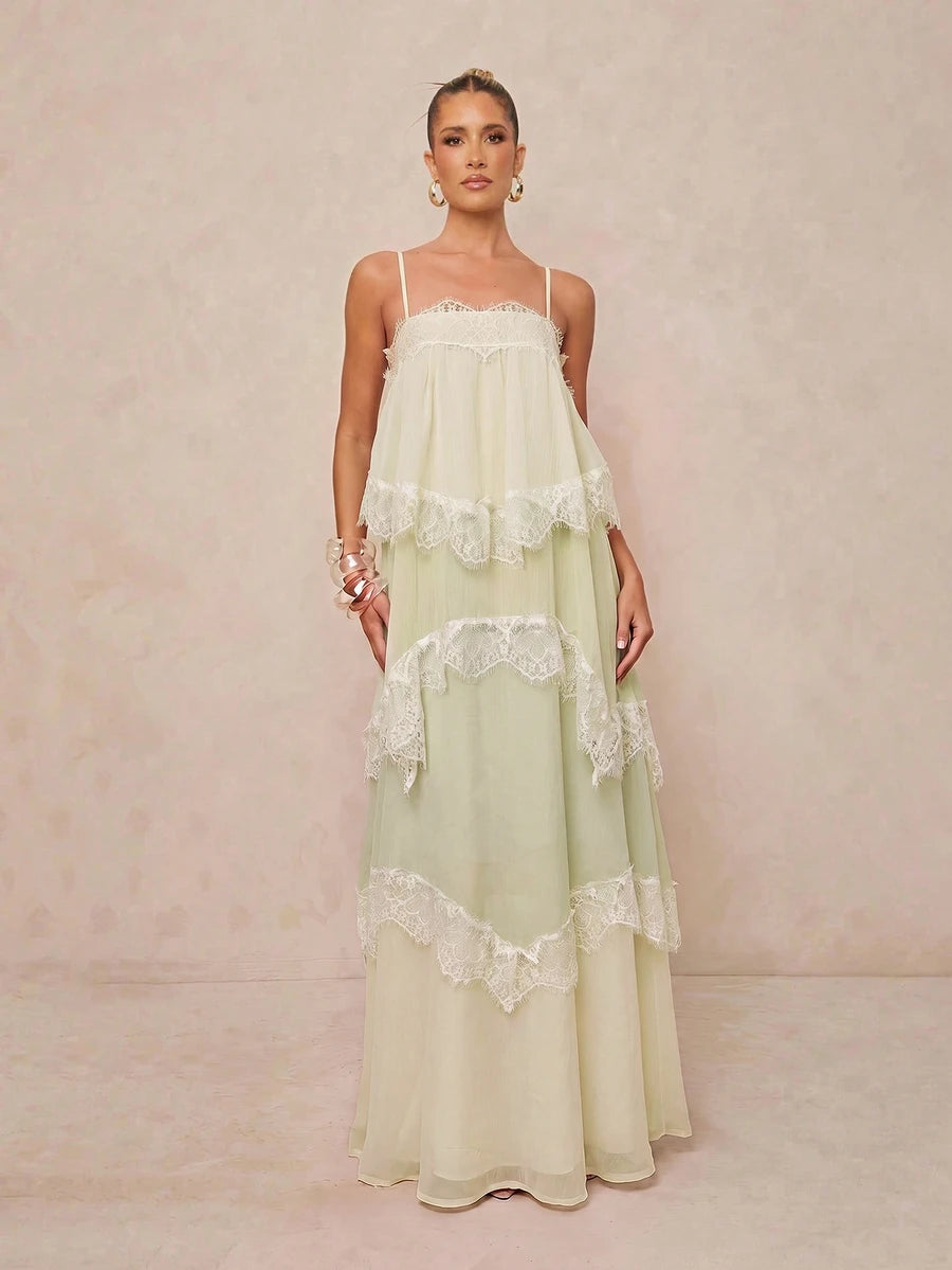 Wisteria™ | Tiered Lace Maxi Dress