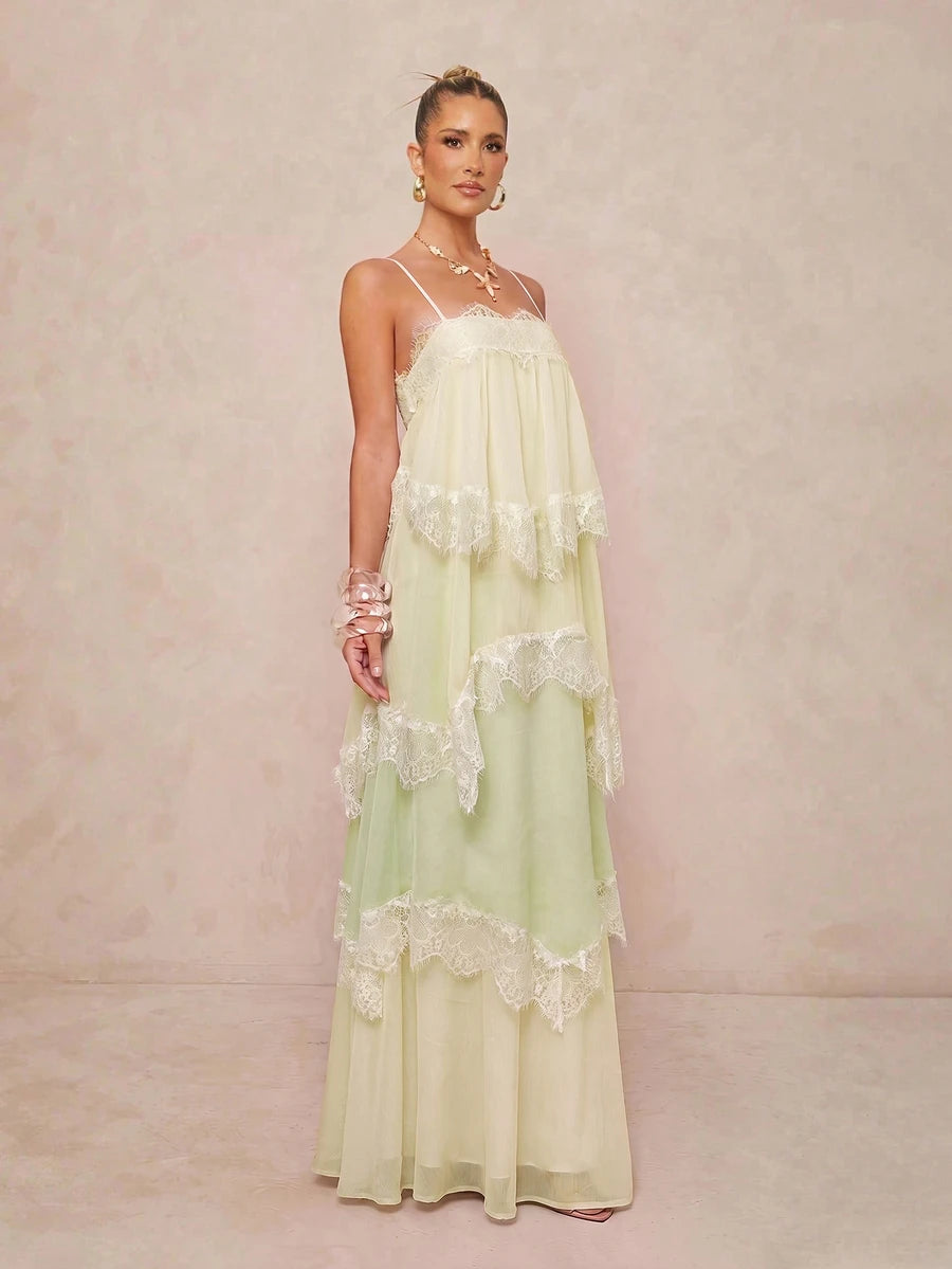 Wisteria™ | Tiered Lace Maxi Dress