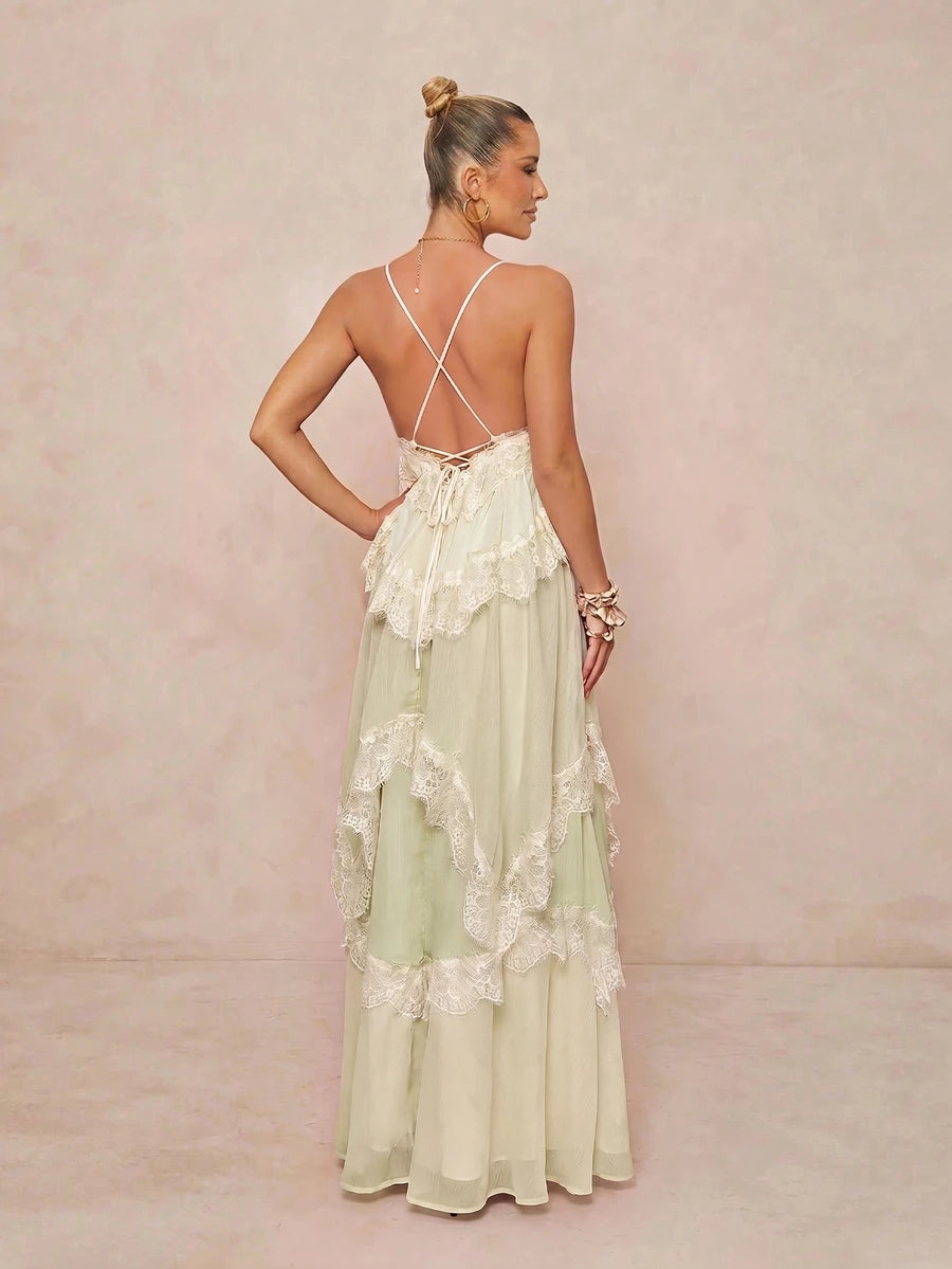 Wisteria™ | Tiered Lace Maxi Dress