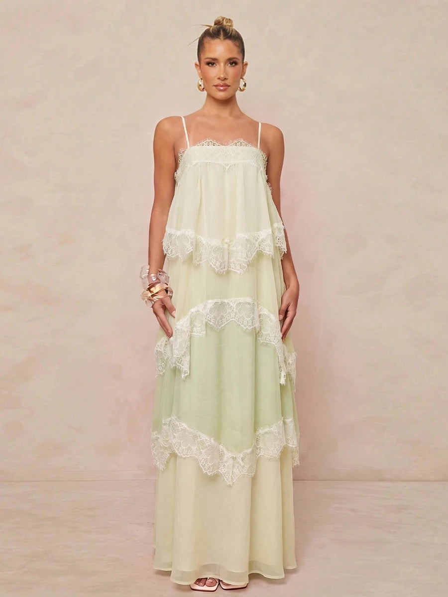 Wisteria™ | Tiered Lace Maxi Dress