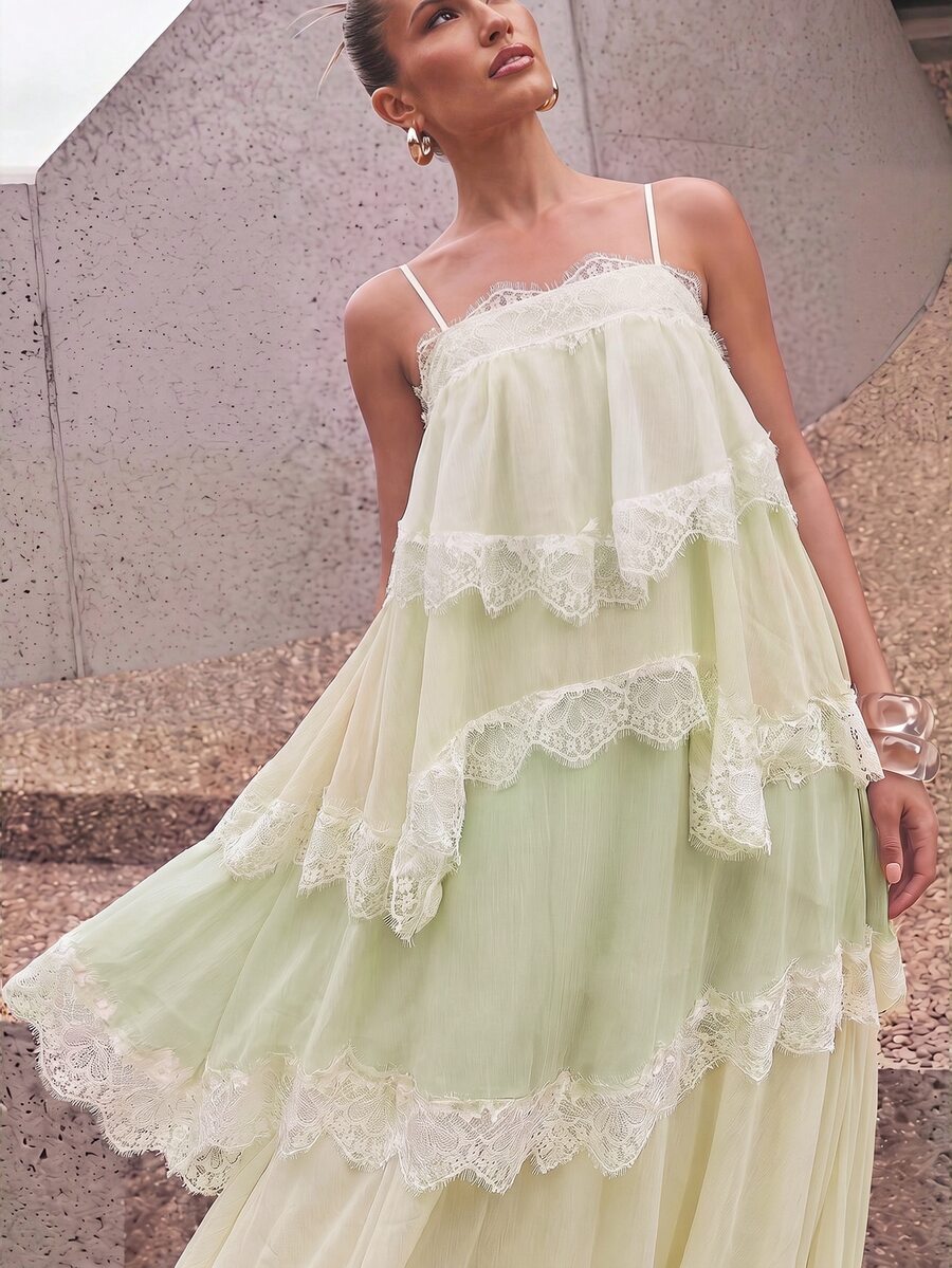 Wisteria™ | Tiered Lace Maxi Dress