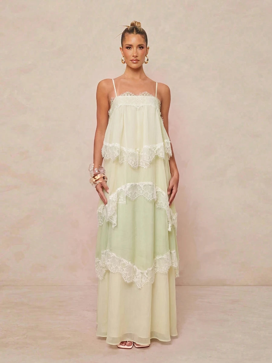Wisteria™ | Tiered Lace Maxi Dress