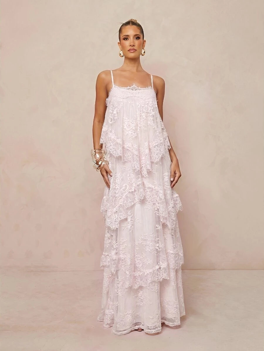 Wisteria™ | Tiered Lace Maxi Dress