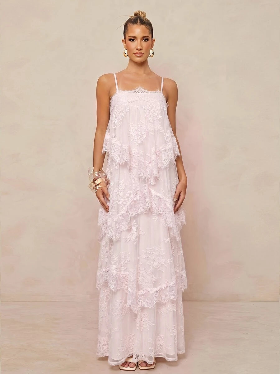 Wisteria™ | Tiered Lace Maxi Dress